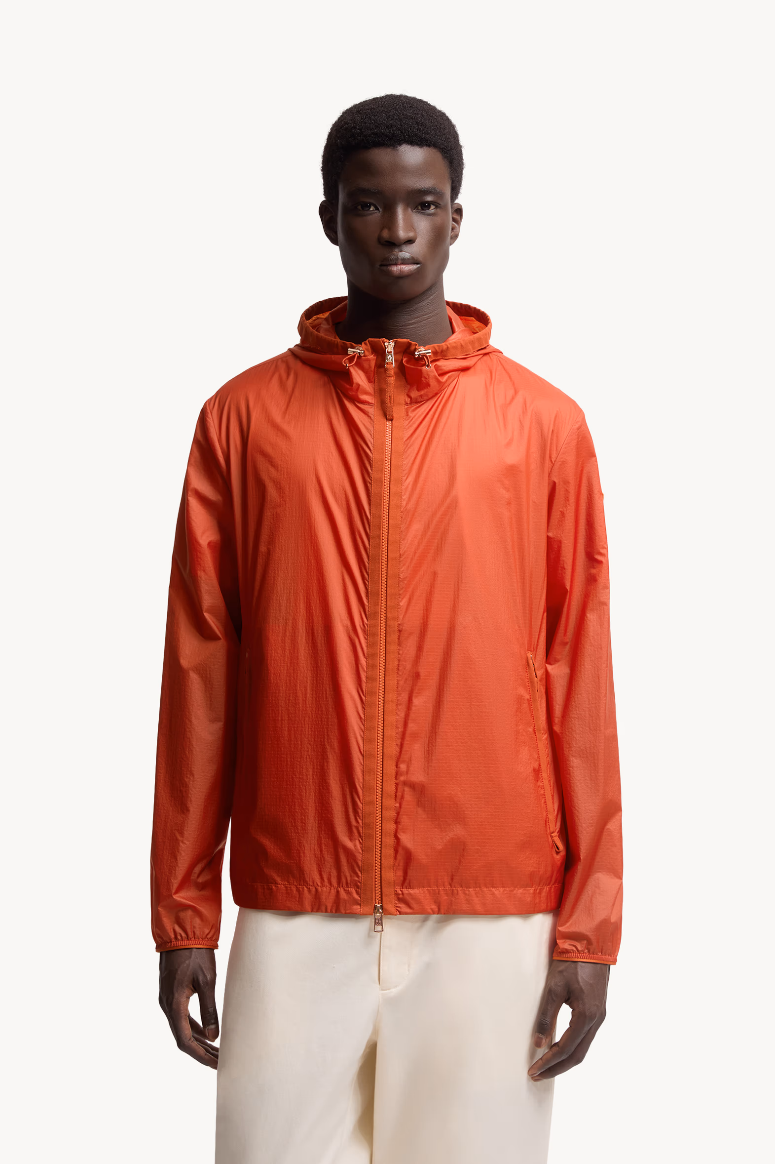 Moncler x Gilga Farm Designed by Donald Glover Hamlin Hooded Windbreaker Men Bright Orange Moncler 3